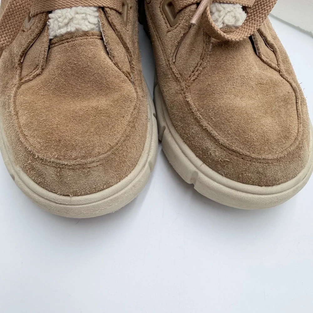 Sorel Explorer II Joan Waterproof Suede Faux Fur Boots Brown Womens 6 NL5125-252